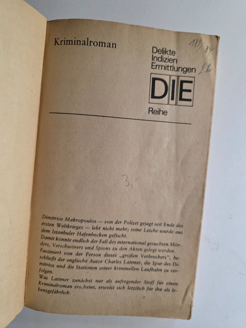 Libri: Eric Amber - Die Maske des Dimitrios - 1980 – Usato da Walterswil BE venduto da Lonitti 4