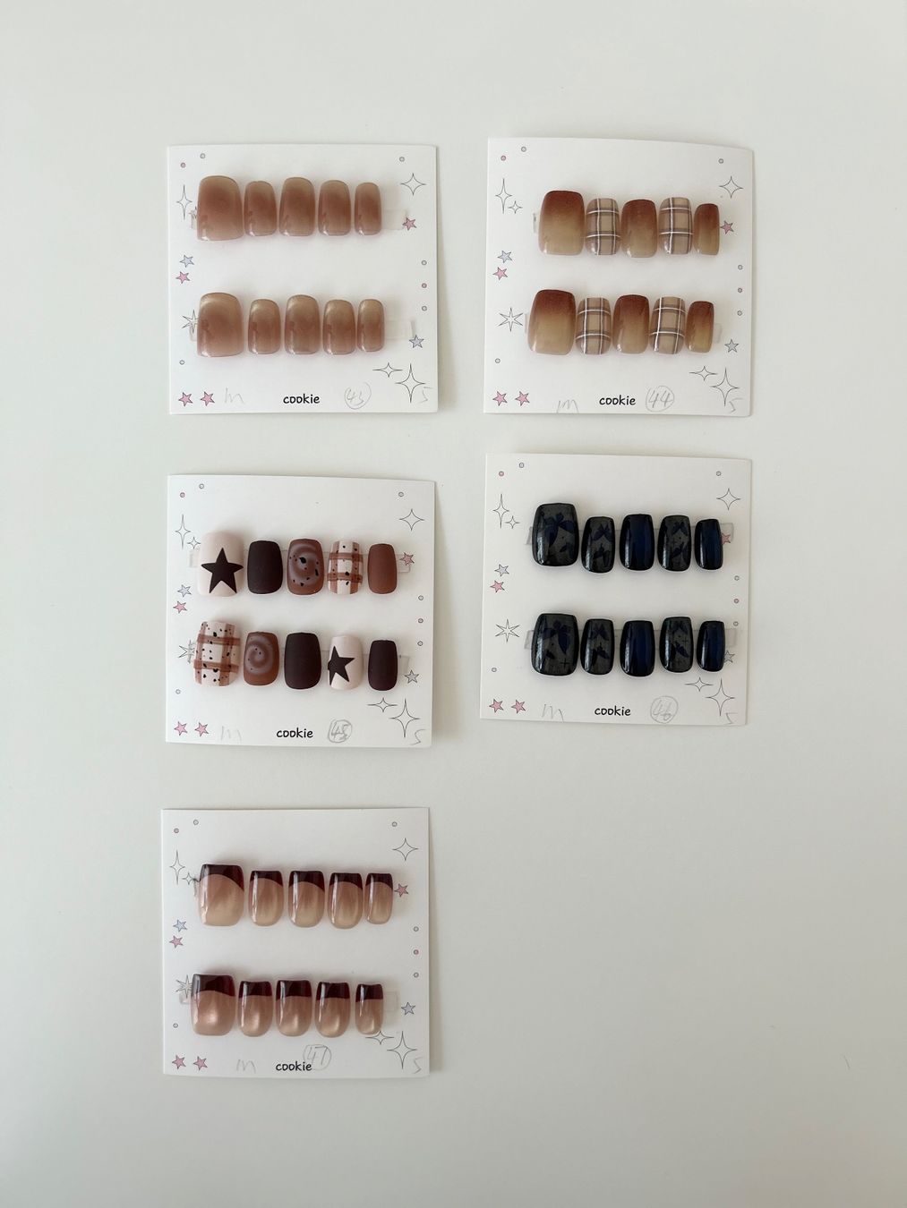 Unghie finte: Press-on nail  - New - short square & short round - size M – Nuovo (secondo la descrizione) da Basel venduto da lau_982w 3