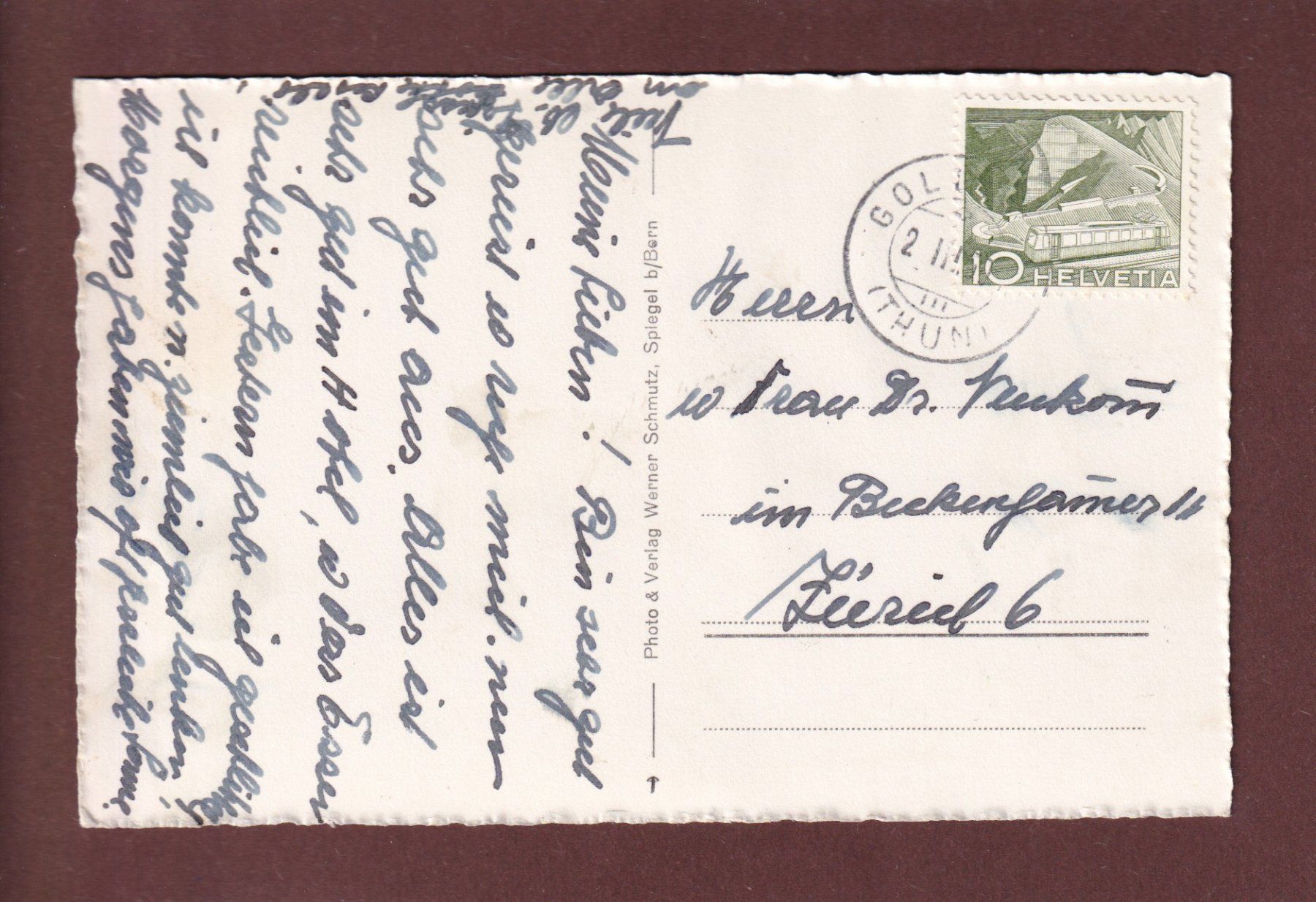 Cartes postales: GOLDIWIL ob Thun - 1950 – D'occasion à Pully par nicecards 1