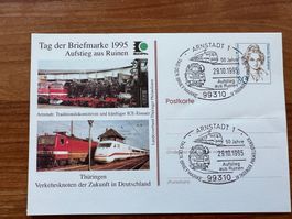 Deutschland ICE/Arnstadt Eisenbahn Karte1995 (E1635)