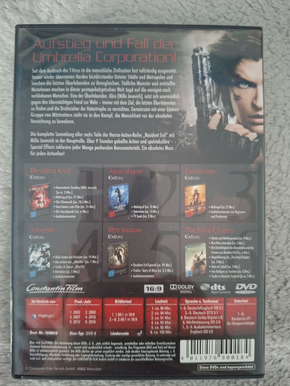 Alle DVDs: RESIDENT - EVIL  1  -  6 – Gebraucht aus Aesch BL von Burschi59 1