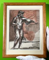 Robert Schürch Aquarell “Geigenspieler”