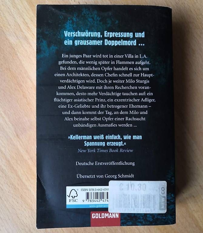 Libri: Todesfeuer von Jonathan Kellermann – Usato da Zürich venduto da Holzwurmk 1