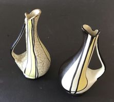 Lot de 2 vases vintage céramique décor moderne