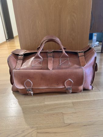 Duffle Bag Leather Brown Travel Bag
