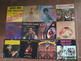 Collection de 19 vinyls 33 T Classique Folk Rock Hits etc