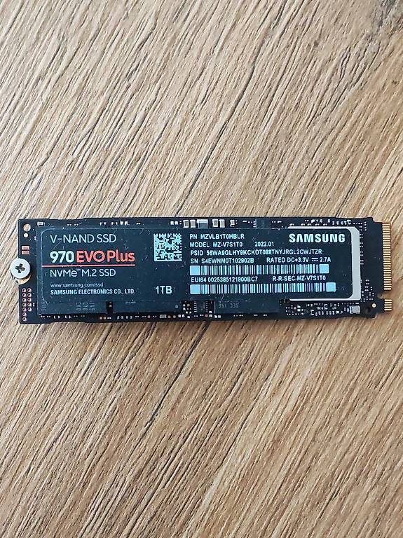 Samsung Cartes mémoire: Samsung 970 EVO Plus V-NAND SSD 1TB – D'occasion à Sissach par Knupfi91