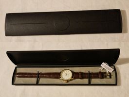 Zelson&Sons Uhr rund goldf. Zifferblatt weiss Lederband OVP