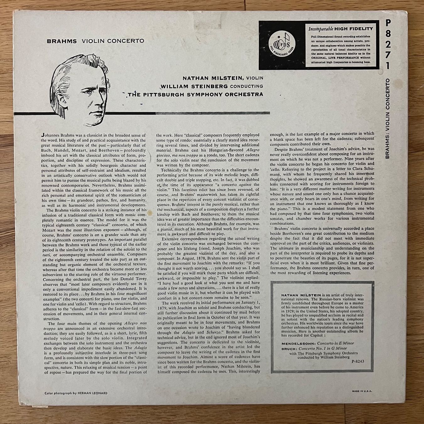 Dischi in vinile: Pittsburgh Symph. Orch & William Steinberg -Brahms / US 1957 – Usato da Gais venduto da soundcave57 1