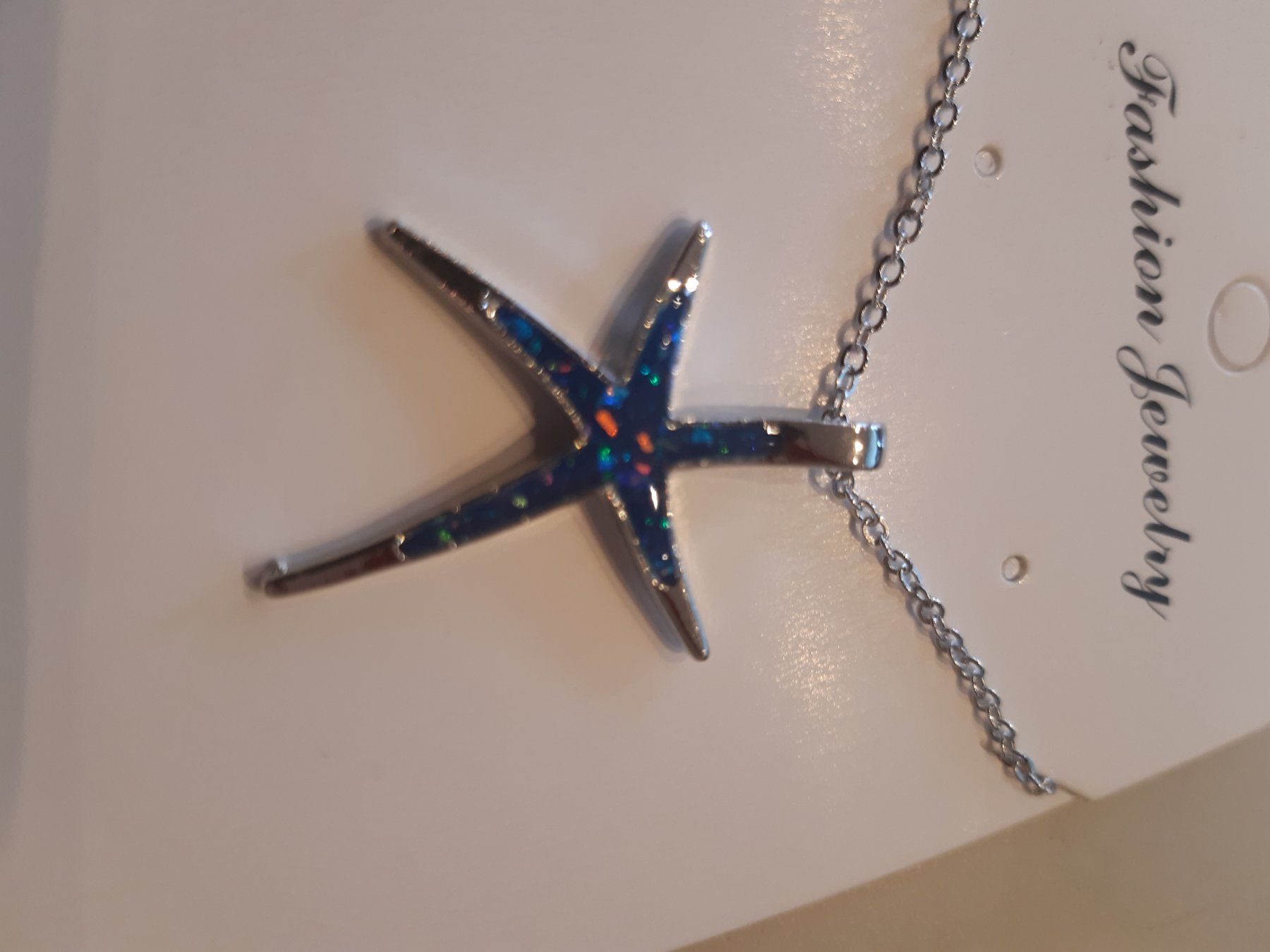 Catenine: filligrane Kette mit Stern blau – Nuovo e nell'imballaggio originale da Ibach venduto da chaemilochhobbygarte