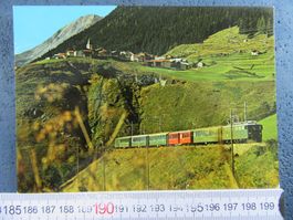 BAHN SCHWEIZ RhB 75JAHRE ALBULABAHN BEI BERGÜN LATSCH AK