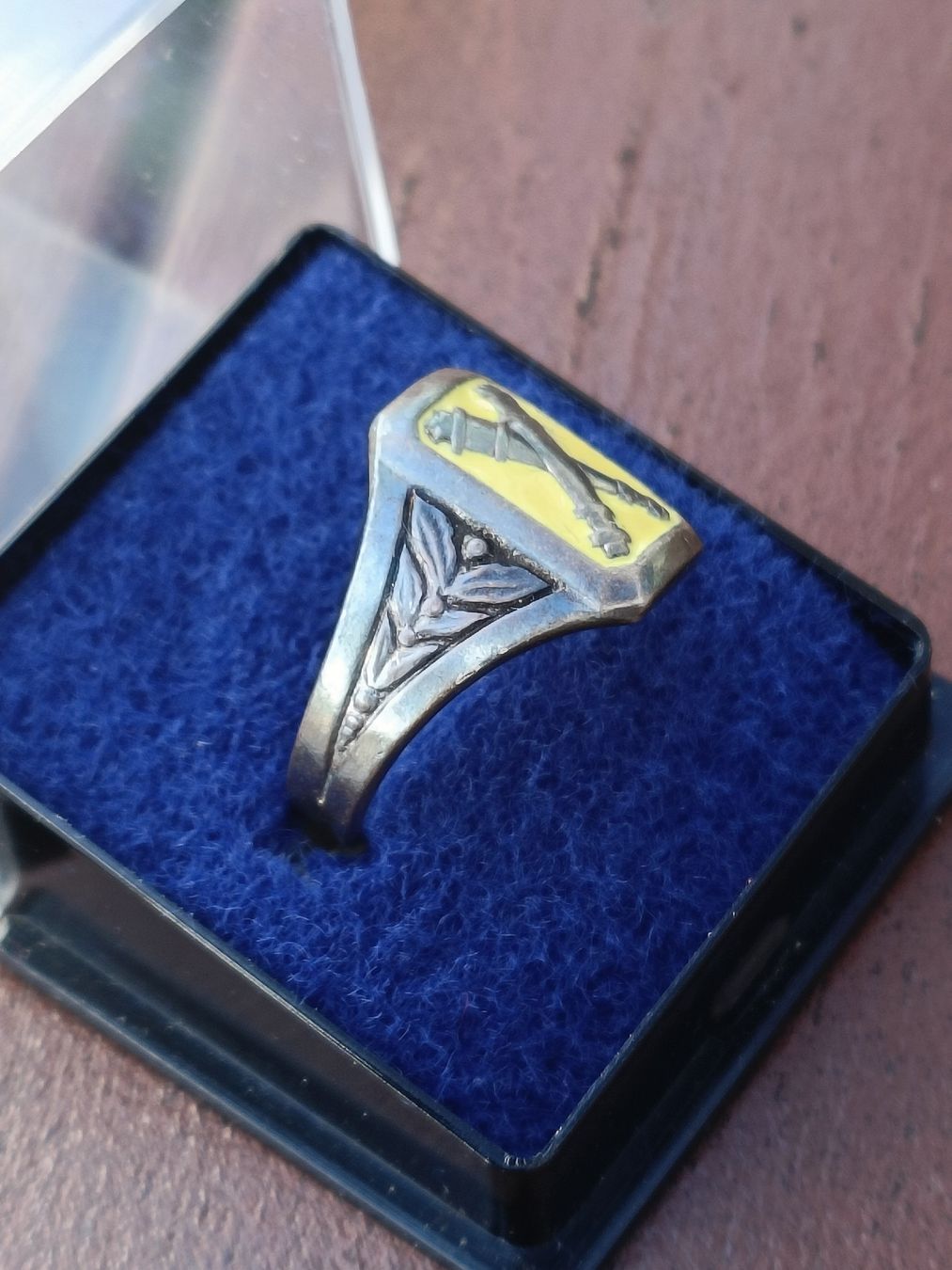Schweizer Armee Uniformi: Historischer Schweizer Militär Ring Kanonier ca. 1930 – Usato da Brugg AG venduto da Ente015 1