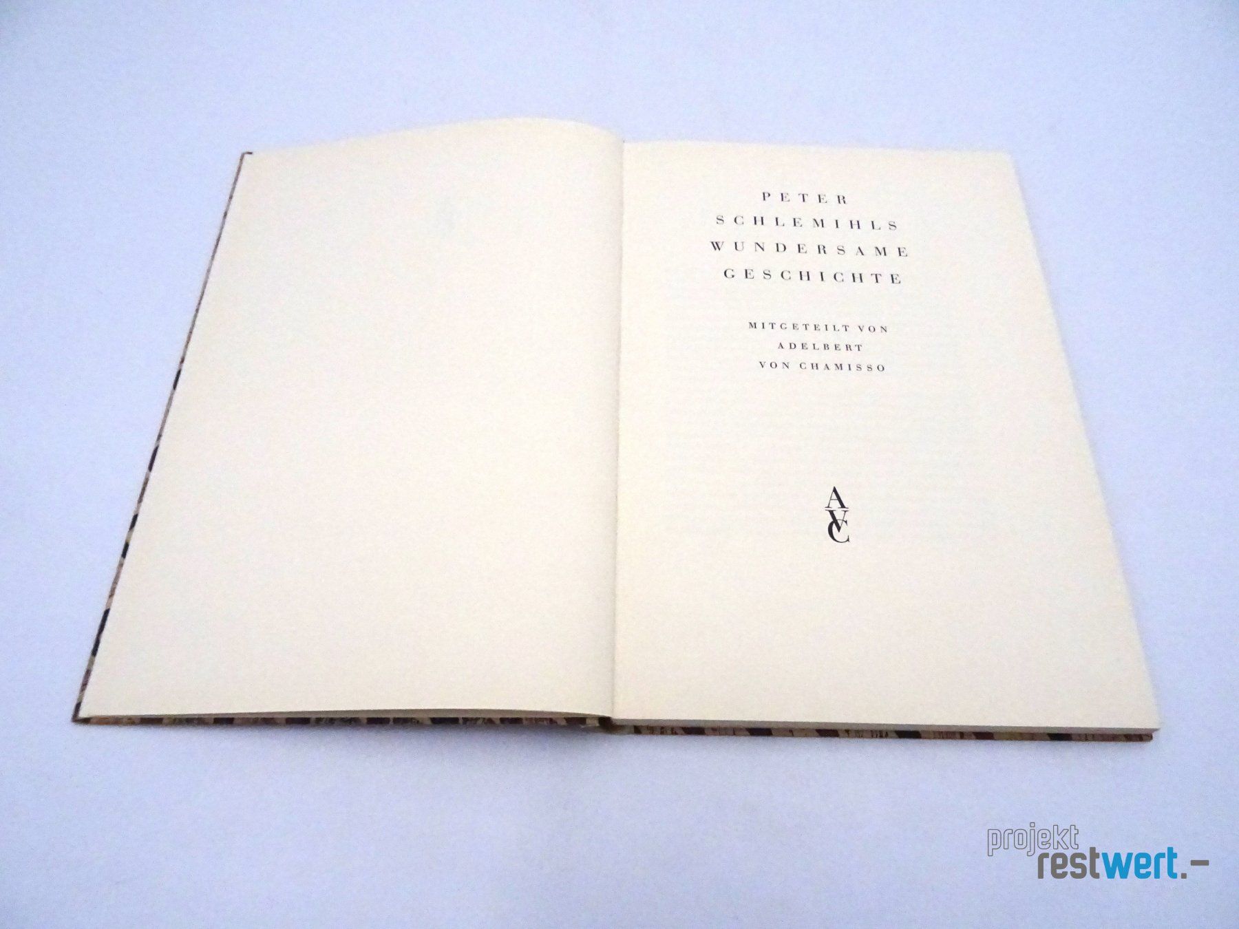 Bücher: Peter Schlemihls Wundersame Geschichte von A.V.C – Gebraucht aus Bülach von restwert_buelach 1