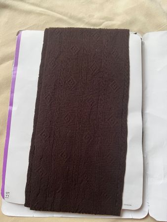 Vintage braune Strumphose S/Collants marron chocolat motif S