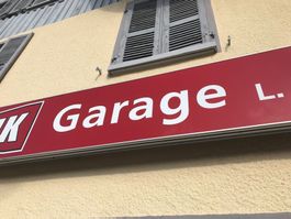 Werbetafel Wand Halterung Garage