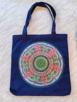 Handbemalte stabile Baumwoll Tasche mit Mandala