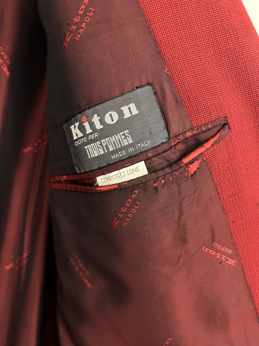 Kiton Completi: Roter Kiton Sakko / Vintage / Gr. 56 – Usato da Bülach venduto da INO_ 2