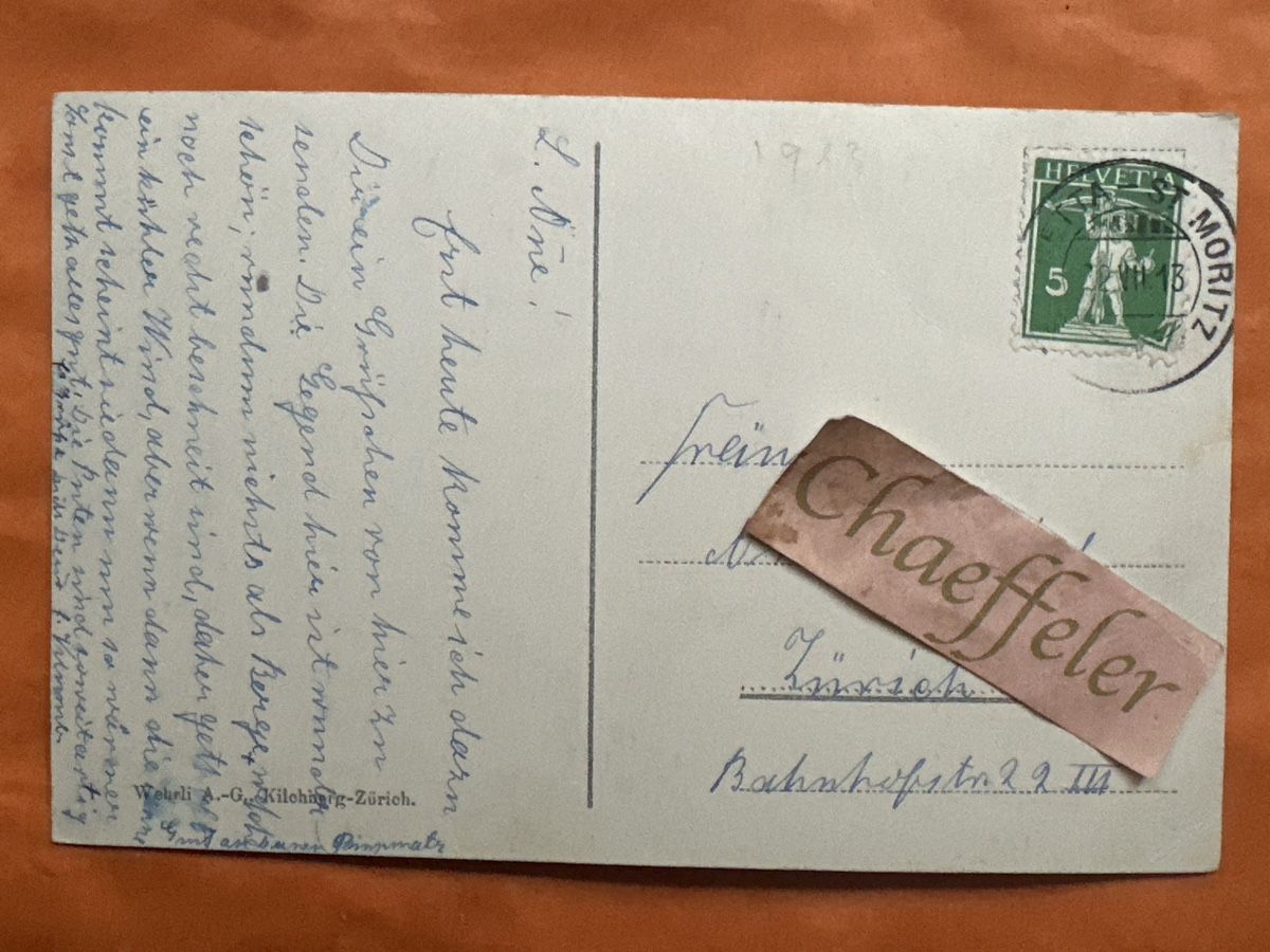 Cartoline postali: 1913 Albulabahn, Landwasserviadukt – Usato da Zürich venduto da Chaeffeler 1