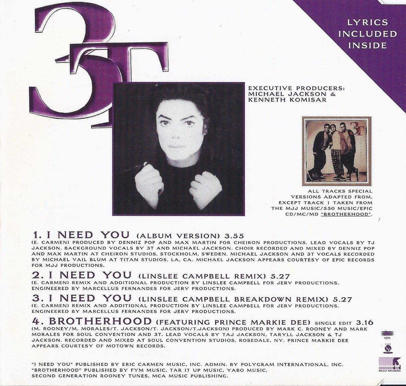 CD: 3T  - I Need You – Usato da Steinhausen venduto da rasuni 1
