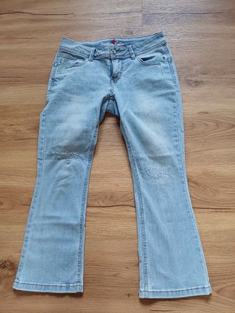 Buena Vista, hellblau, Gr. S, Used-Look 7/8 Länge
