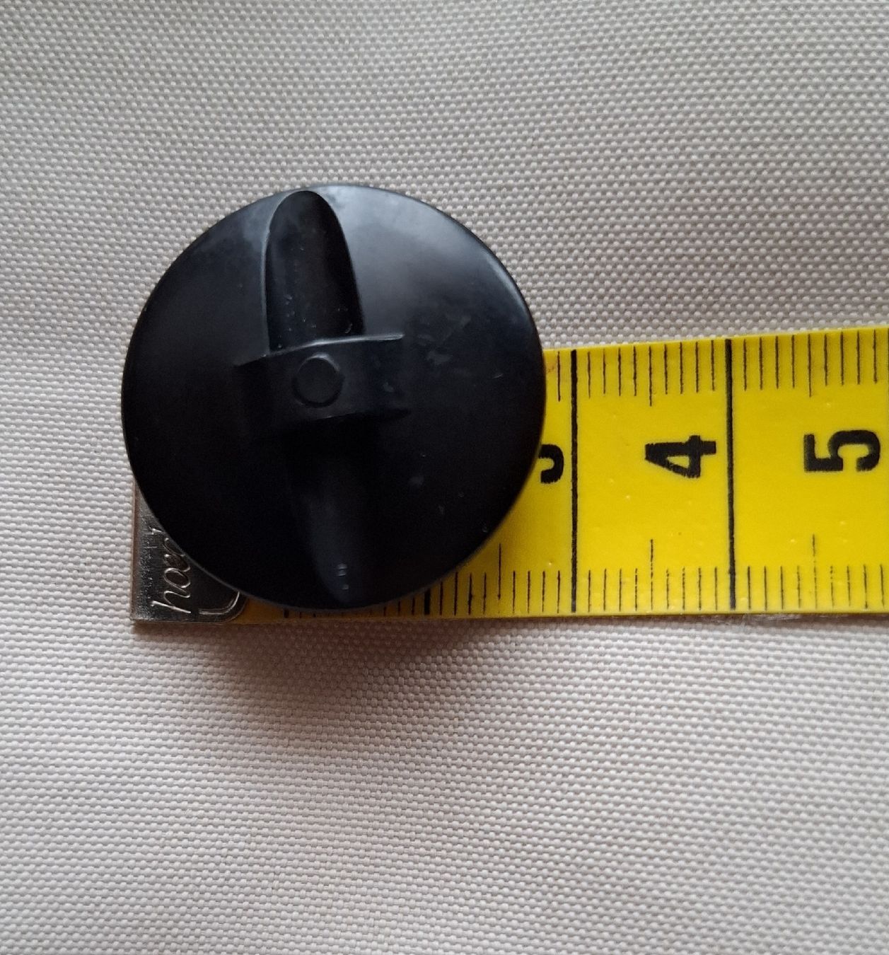 Bottoni: Schwarzer Zierknopf, 28 mm. – Usato da Dietikon venduto da Hirschkopf 3