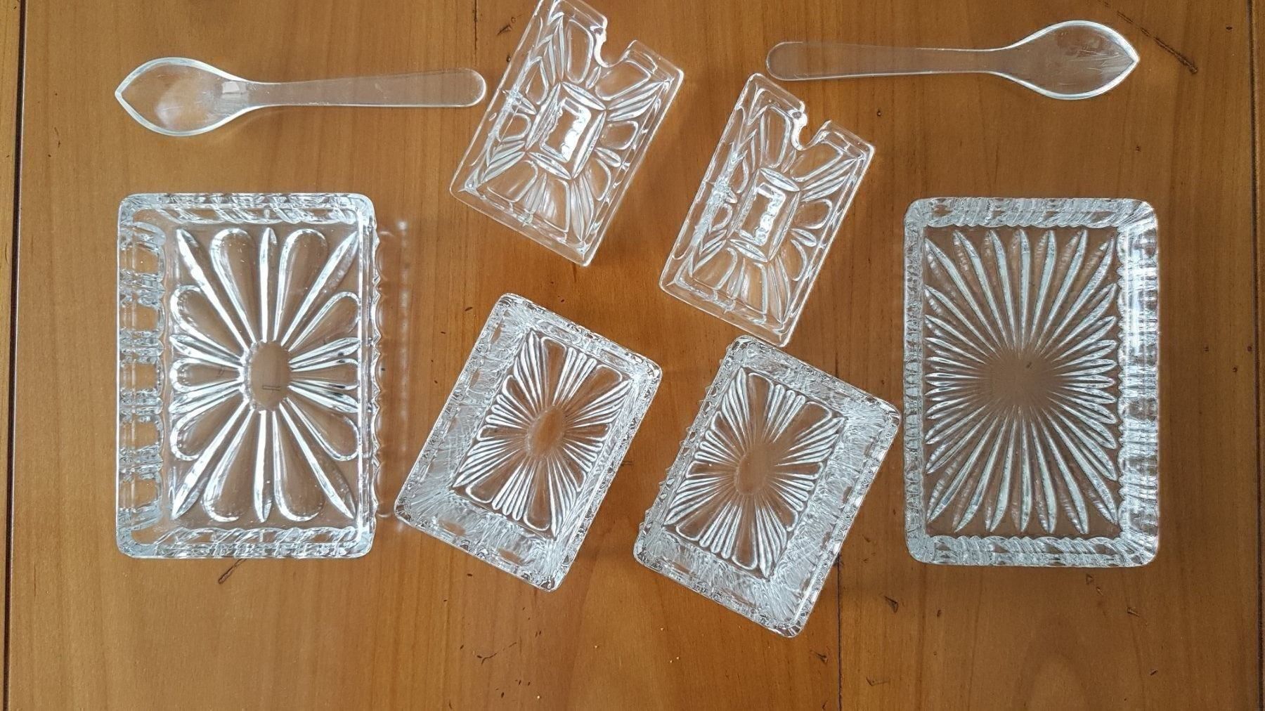 Gläser: Glas-Deckeldosen + Unterteller alt 2 Stk – Gebraucht aus Buchrain von rom_r5bh 2