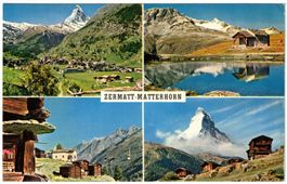 Zermatt - 4 Bild AK