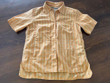 Damen Hemd Schöffel Karro orange Grösse 36 Top Zustand