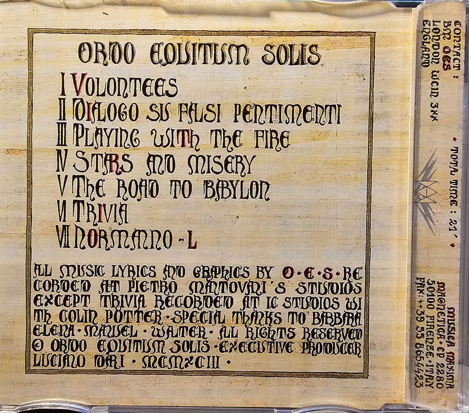 CDs: Ordo Equitum Solis ‎– OES – Gebraucht aus Wahlen b. Laufen von Cg10 1