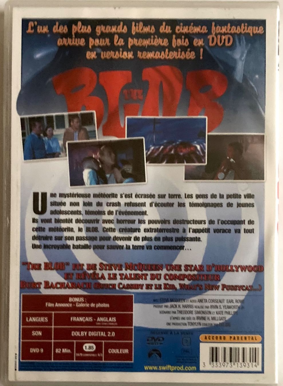 Tutti i DVDs: STEVE MCQUEEN - THE BLOB – Usato da Poliez-Pittet venduto da Newtown-Records 1
