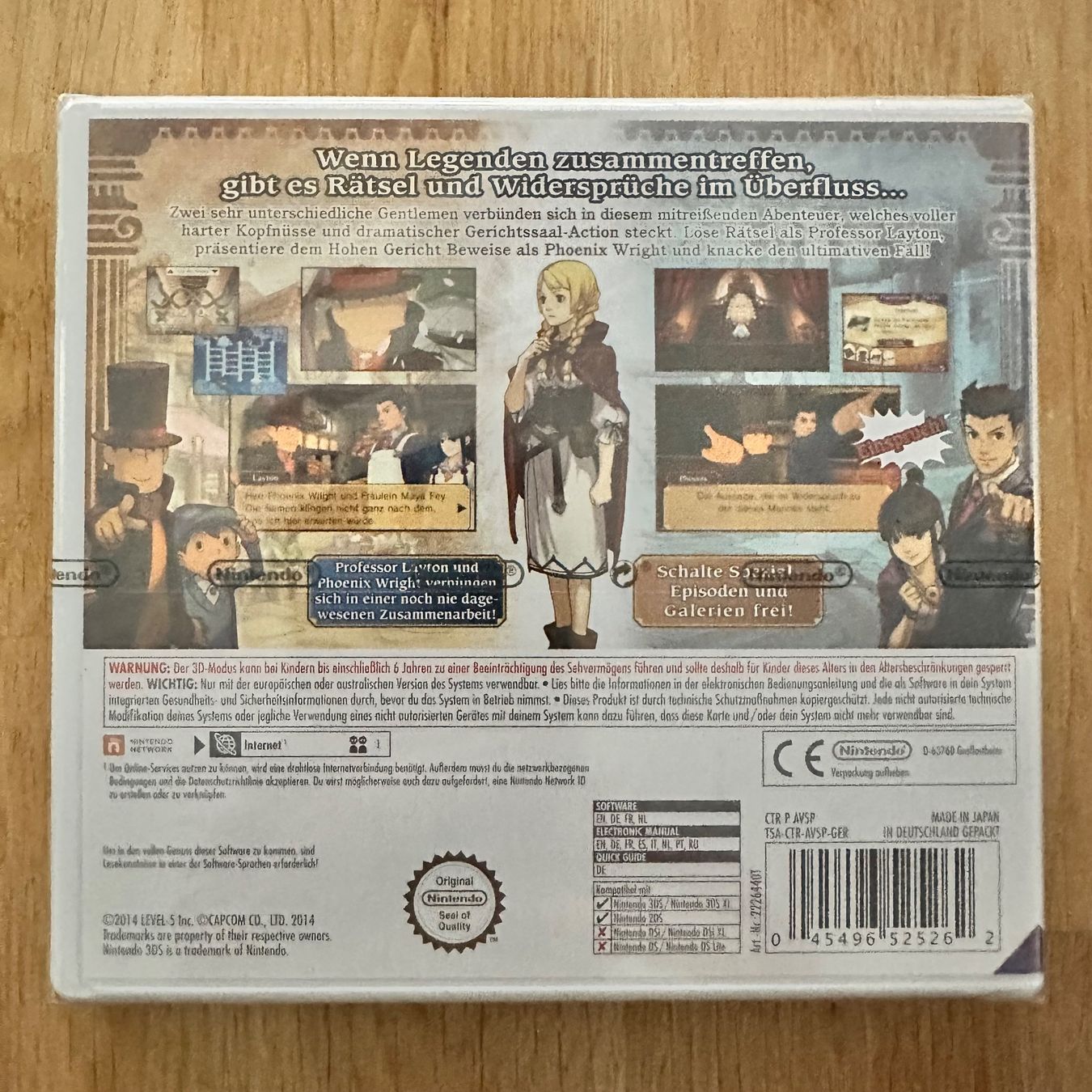 Nintendo Spiele: Professor Layton Vs Phoenix Wright Nintendo 3DS Neu & sealed – Neu und originalverpackt aus Kestenholz von Mad18 1