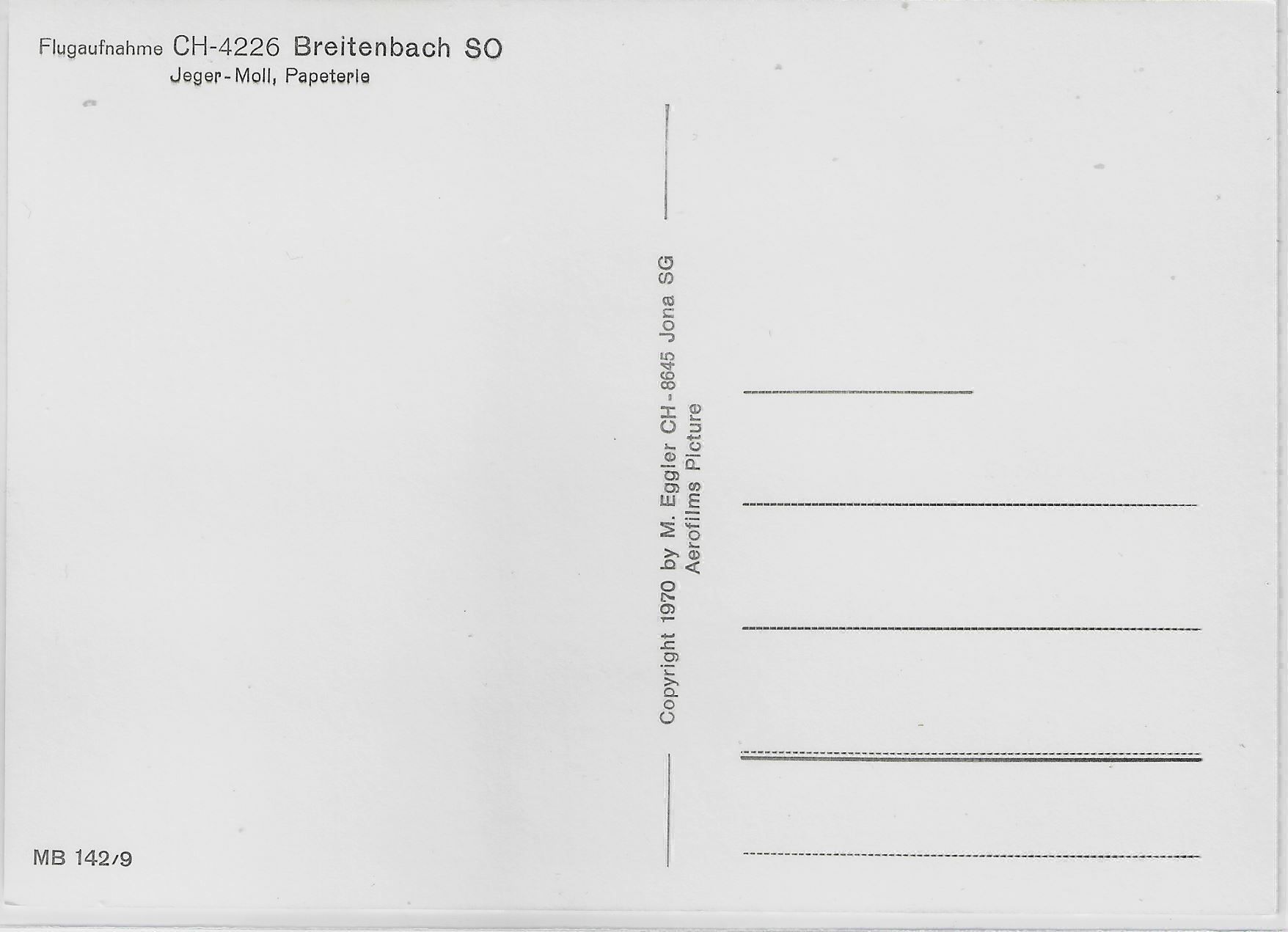 Cartoline postali: Flugaufnahme Breitenbach SO – Antico da Ettingen venduto da Kartenplanet 1