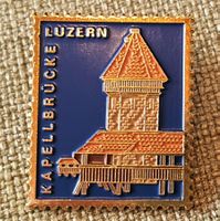 A808 - Pin Briefmarke Luzern Kapelbrücke