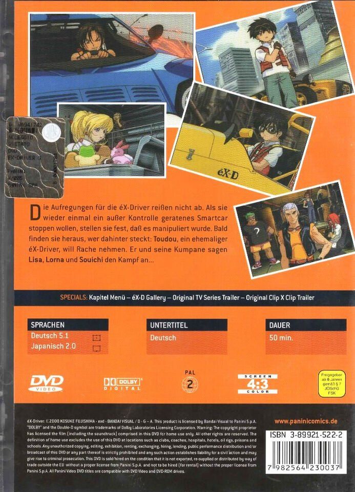 Tutti i DVDs: éX - Driver  (Volume 3)              > Deutsch & Japanisch < – Usato da St. Gallen venduto da elk2021 1