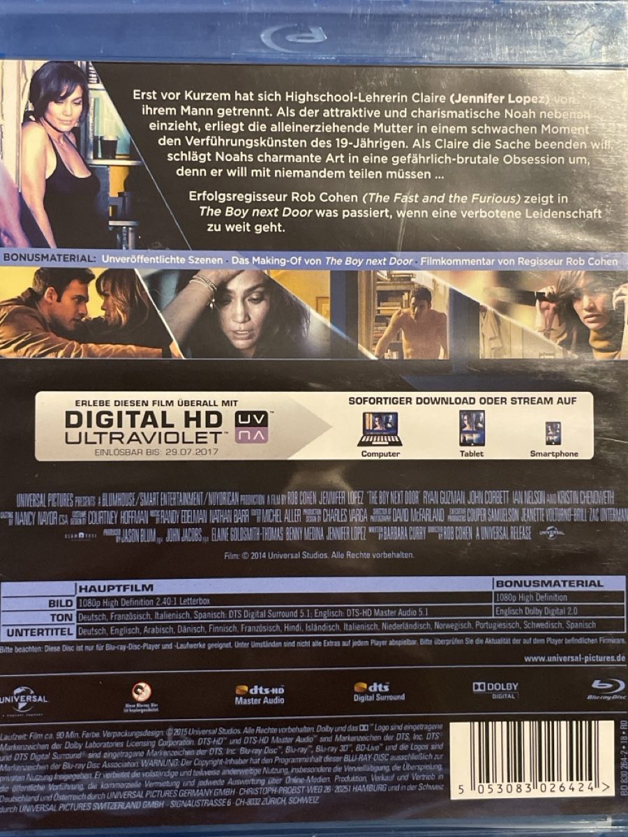 Tutti i DVDs: The Boy Next Door  (2015) – Usato da Waldenburg venduto da Gonzo8 1