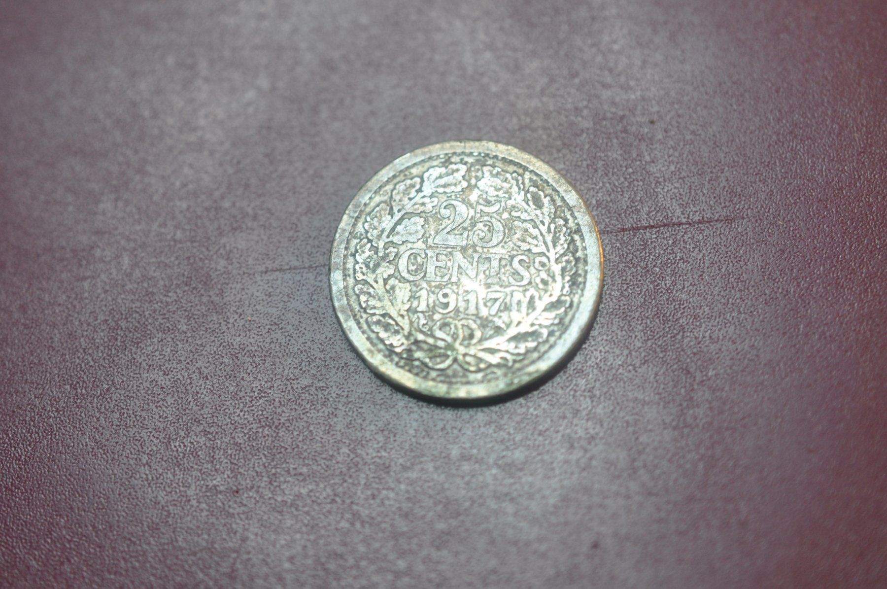 Tutti le monete: Pays-Bas 25 cents 1917 argent – Usato da Moutier venduto da Phillegrec