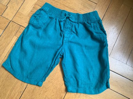 Vilebrequin Leinenhose kurz Gr 12 Jahre, türkis