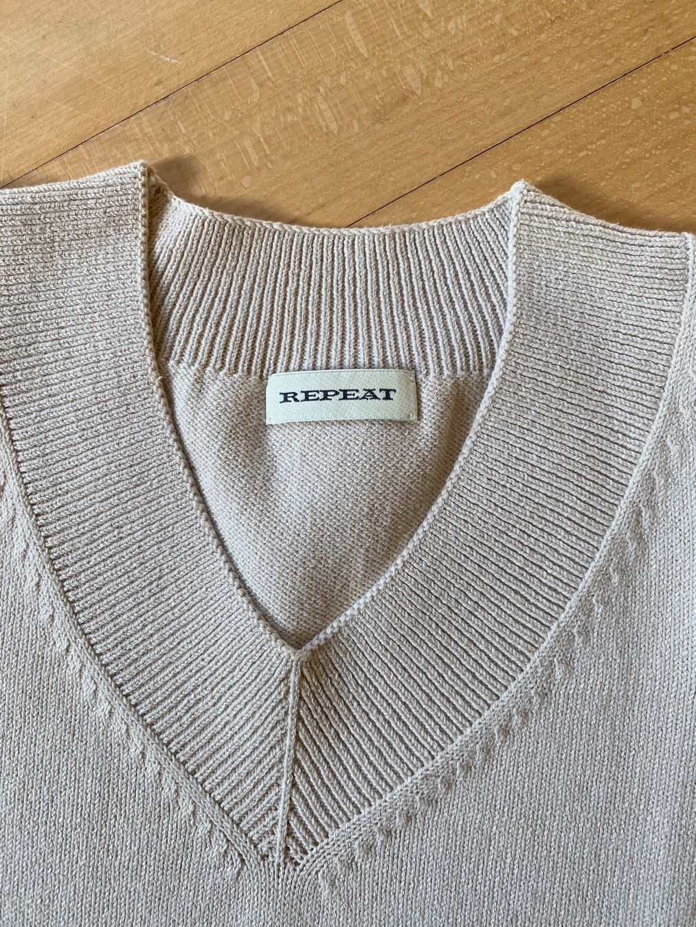 Repeat T-Shirts: Repeat Strick-Shirt, cotton Beige, Grösse 38 – Gebraucht aus Wallisellen von skorpion-11