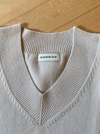 Repeat Strick-Shirt, cotton Beige, Grösse 38