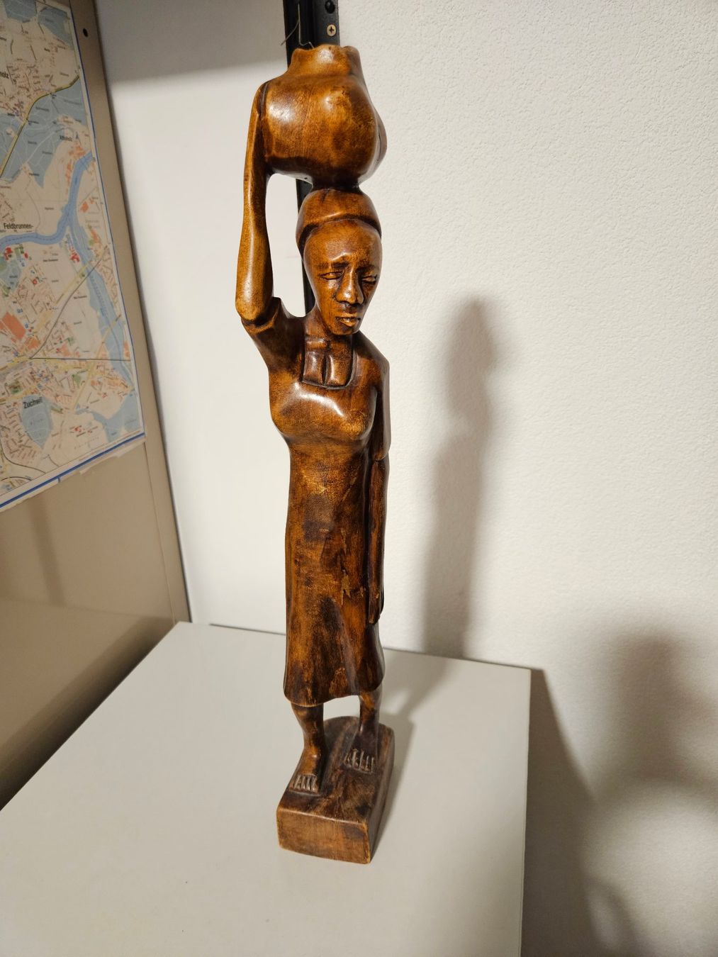 Figuren: Holzfigur Südamerika (handgeschnitzt) – Gebraucht aus Langendorf von Bruenu