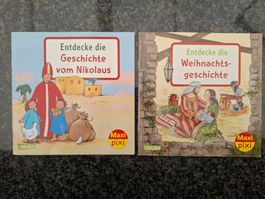 Carlsen; 2 Stk. Maxi Pixi Bücher / Nikolaus & Weihnachten