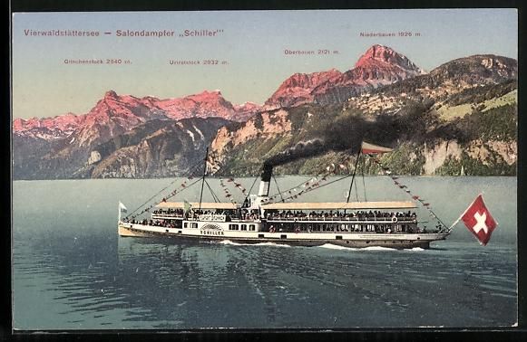 Cartes postales: Vierwaldstättersee, Salondampfer Schill – D'occasion à Berlin par bartko-reher