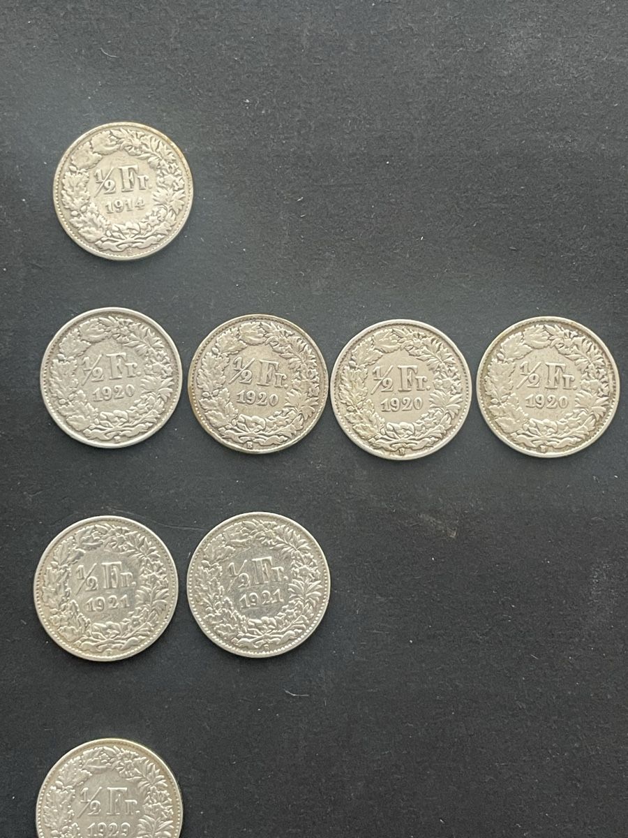 Alle Münzen: 8 x -.50 Silber CH Jahr diverse – Gebraucht aus Meierskappel von Hala03 1