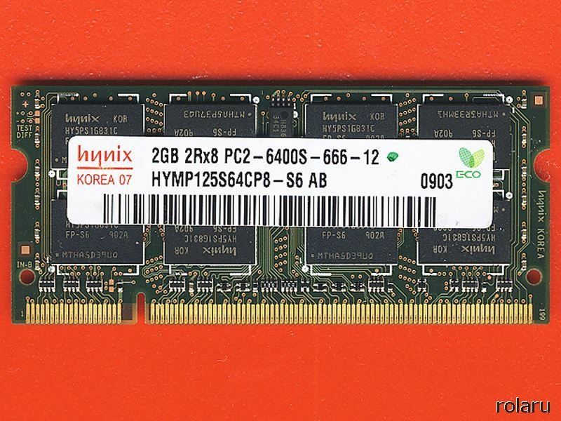 Memoria / RAM: 2GB Hynix PC2-6400S (PC2-5300S) - 6x – Usato da Baden venduto da Rolaru