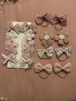 Haarschmuck Set Kinder Bogen Blumen Rosa NEU