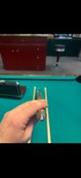 1990s Meucci old school cue . 2 shafts huebler case