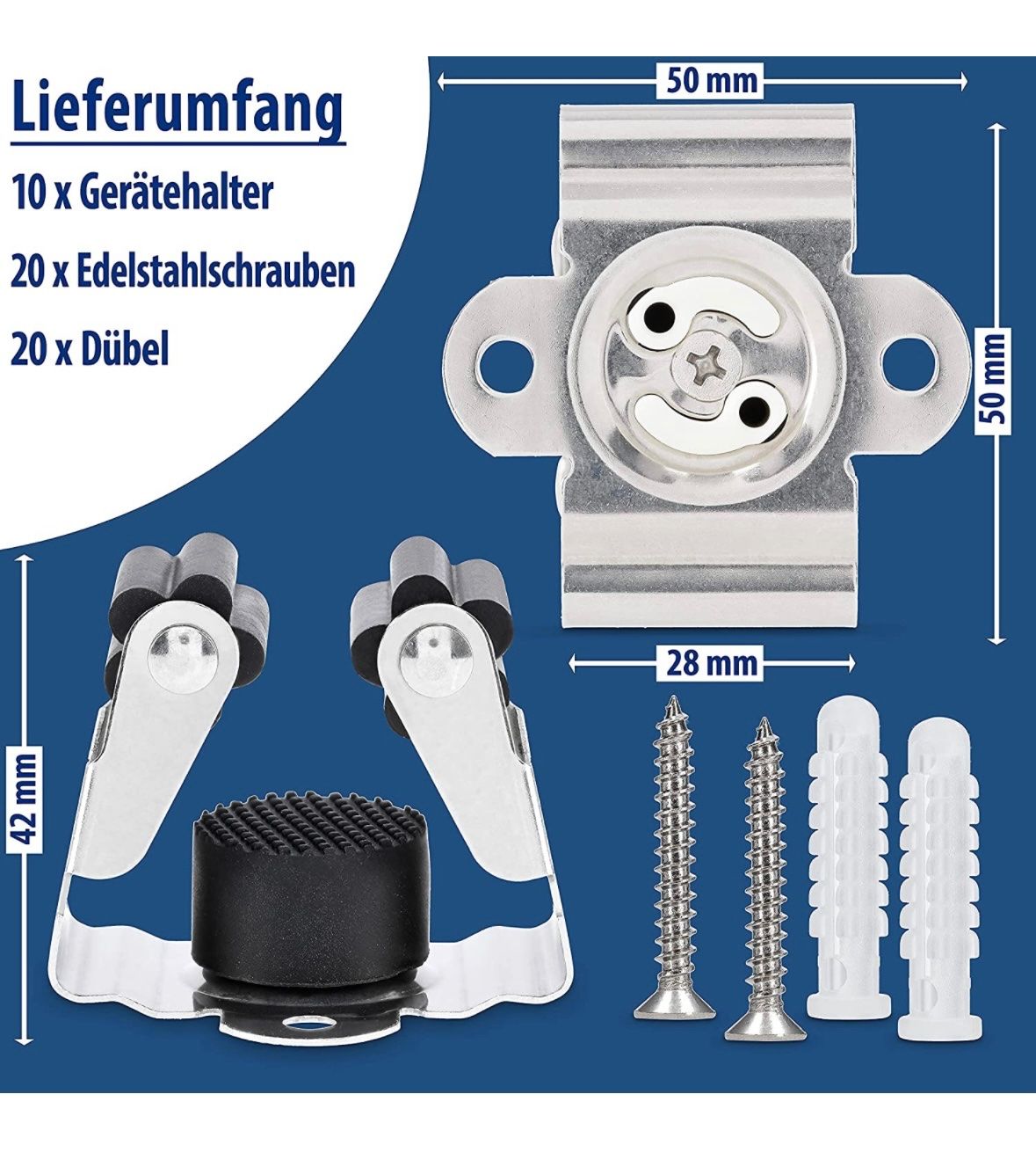 Supporti a parete: Gerätehalter (10er Set) – Nuovo e nell'imballaggio originale da Nuglar venduto da SaleRitter 1