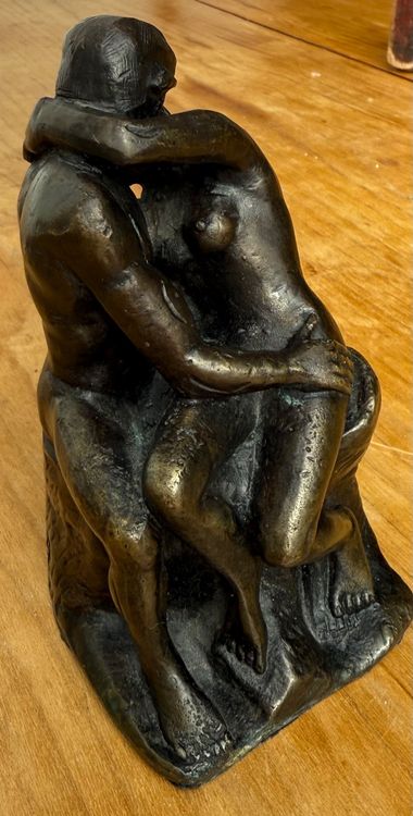 Statue Le Baiser De Rodin - Style Bronze - Figurine Couple - 30 Cm - Merveilles6172