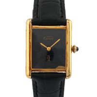 Cartier Tank Vermeil Black Dial