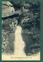 Trümmelbach, unterster Fall, belebt,1914, gelaufen